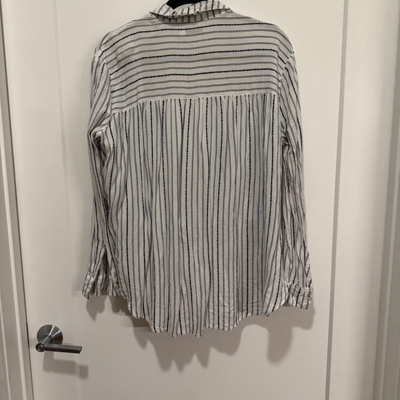 BDG Urban Outfitters Striped Tie-Front Boho Blouse M - Picture 4 of 4